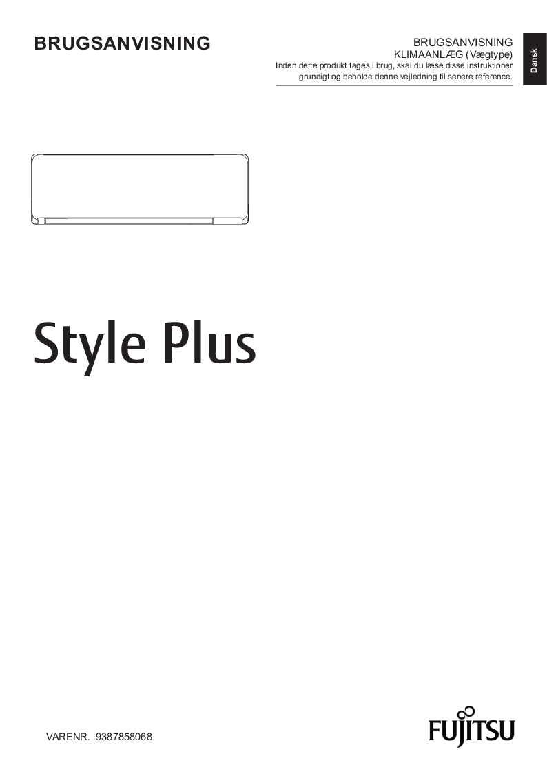 

Fujitsu Style Plus Brugermanual

